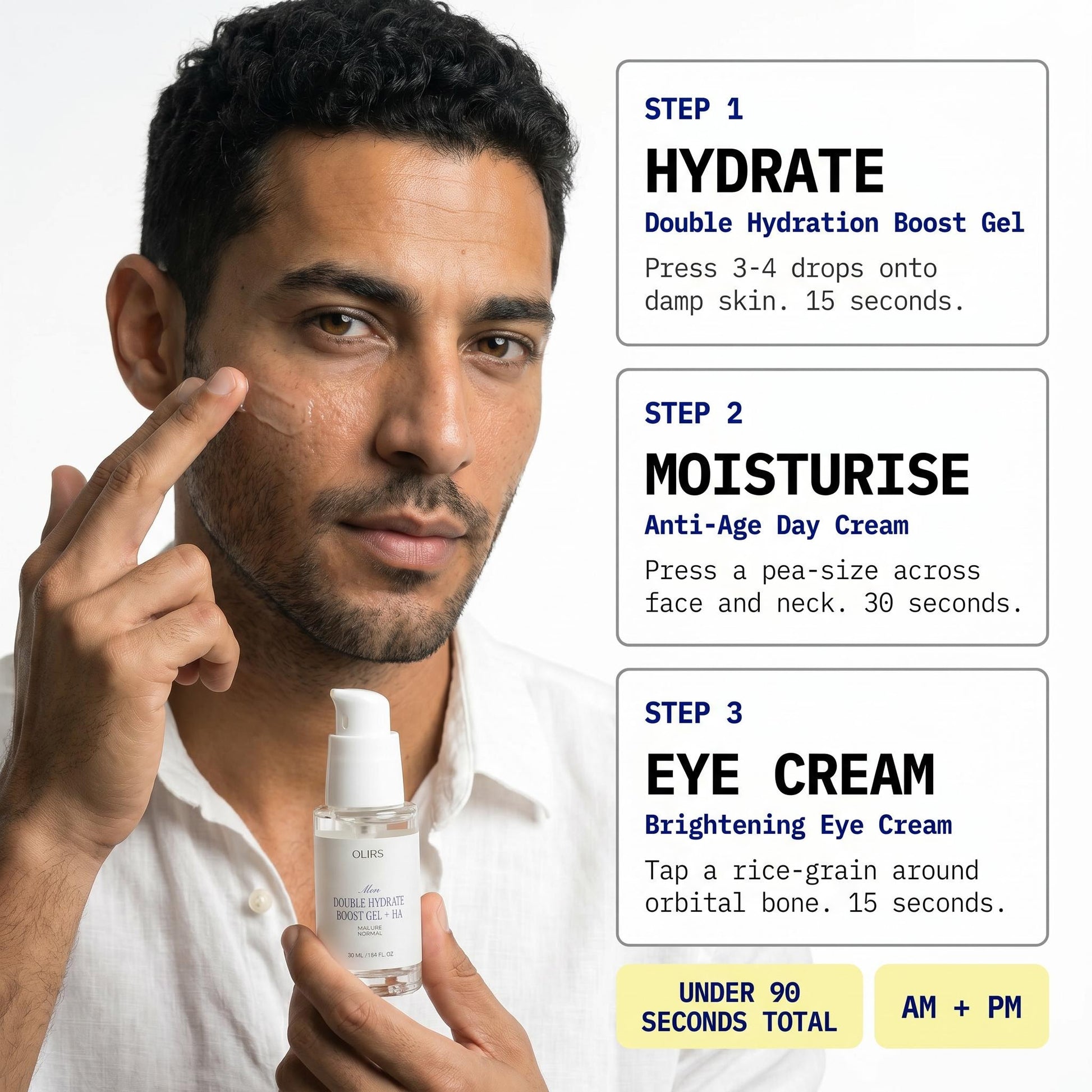 Deep Moisture Trio - Bundle Routine | OLIRS Men's Skincare
