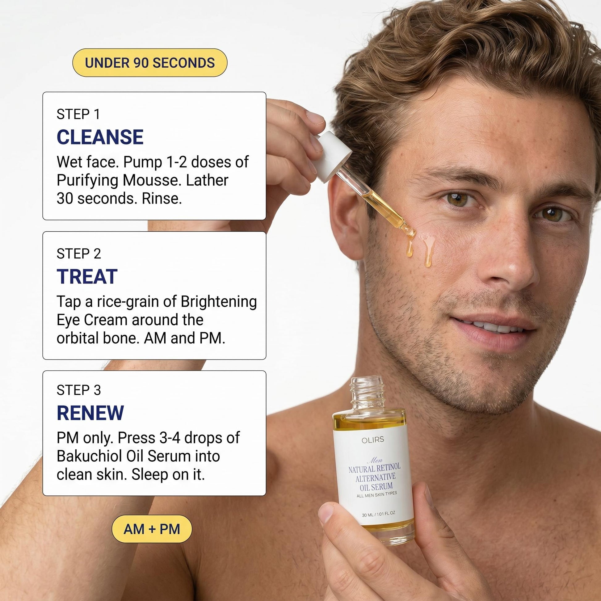 Rejuvenating Glow Trio - Bundle Routine | OLIRS Men's Skincare