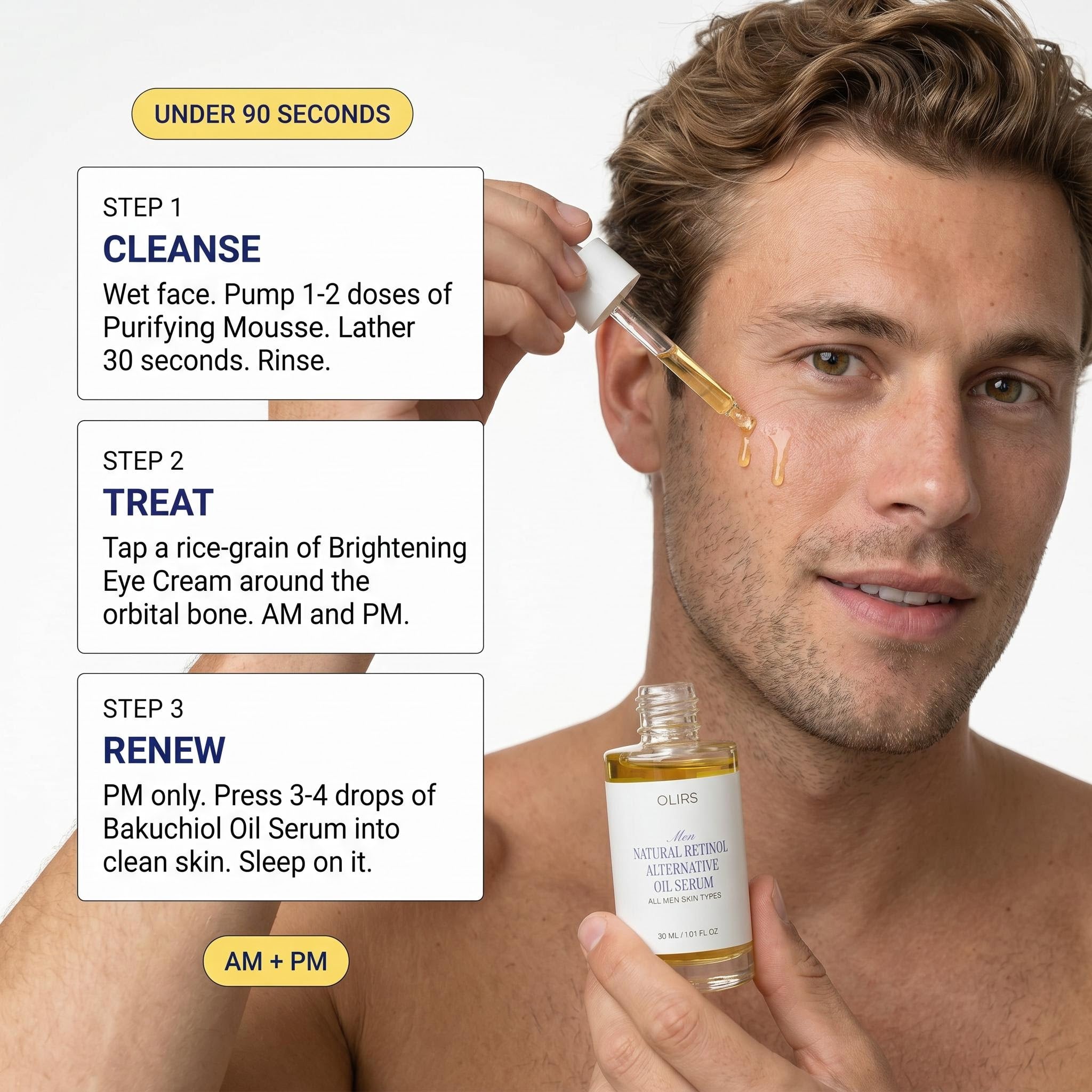 Rejuvenating Glow Trio - Bundle Routine | OLIRS Men's Skincare