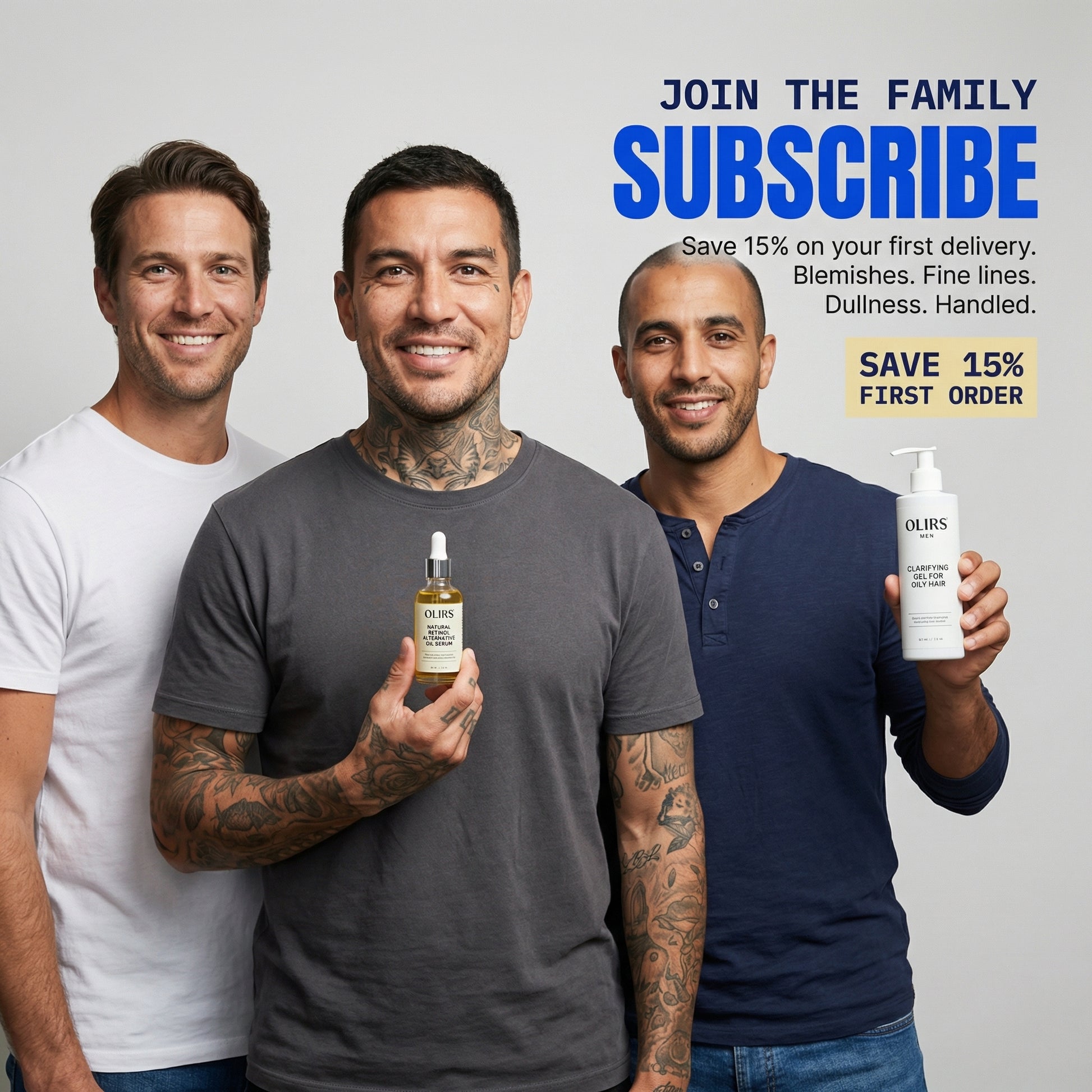 Fresh Skin Routine Set - Subscribe and Save | 3-Product Set | OLIRS Men's Skincare